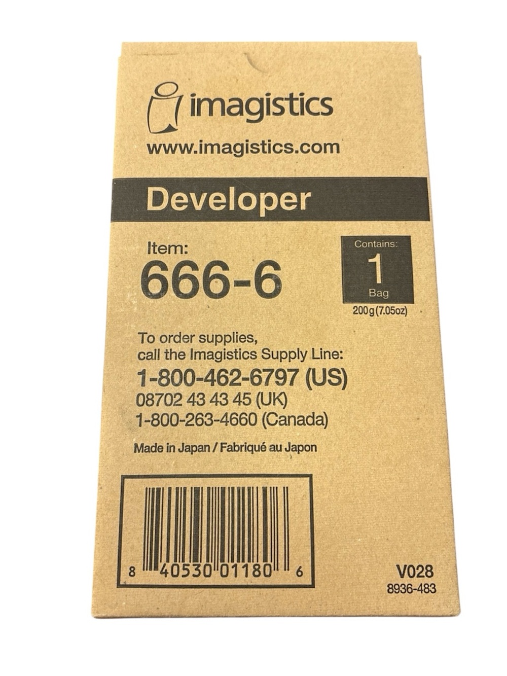 Genuine Imagistics Oce developer 666-6 for  IM3520 IM2520 IM2520f IM2020